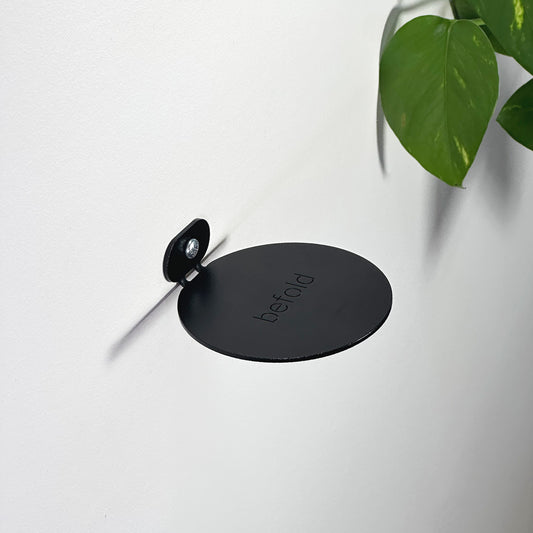 Befold wall shelf round, 9cm, black